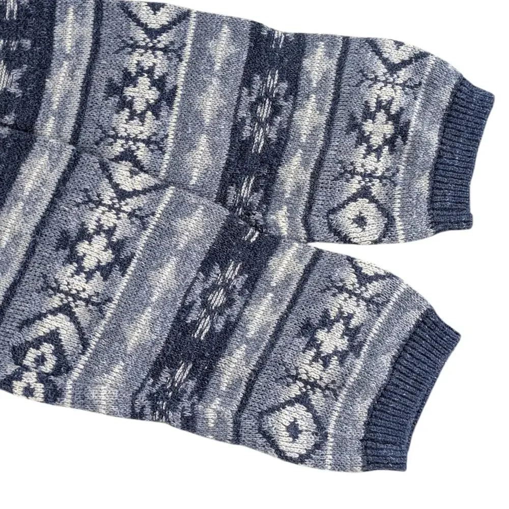 Polo Ralph Lauren Southwestern Knit Hoodie Men's Large Blue F326